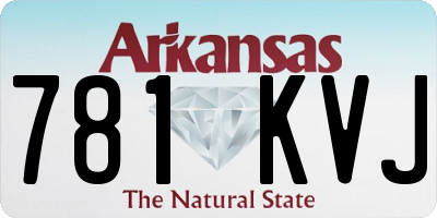 AR license plate 781KVJ
