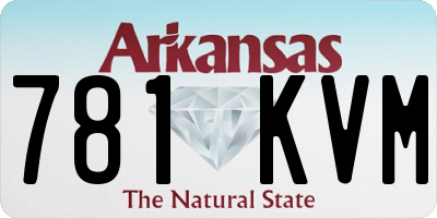 AR license plate 781KVM