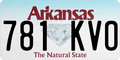 AR license plate 781KVO