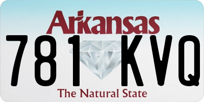 AR license plate 781KVQ