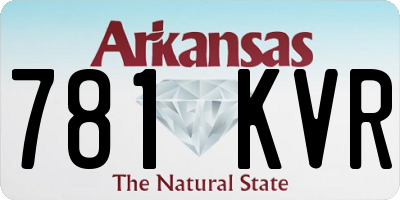 AR license plate 781KVR