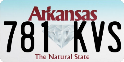AR license plate 781KVS