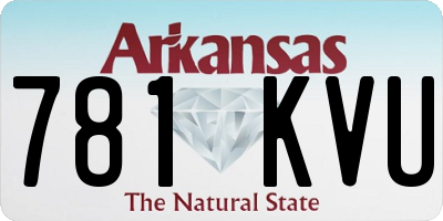 AR license plate 781KVU