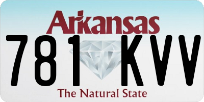 AR license plate 781KVV