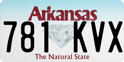 AR license plate 781KVX