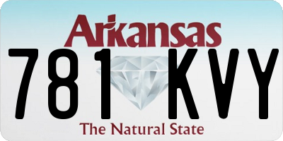 AR license plate 781KVY