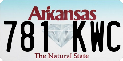 AR license plate 781KWC