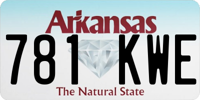 AR license plate 781KWE