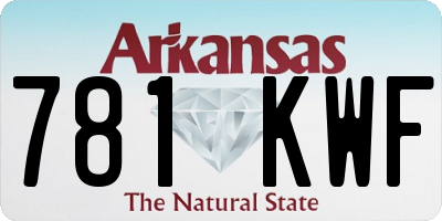 AR license plate 781KWF