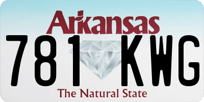 AR license plate 781KWG