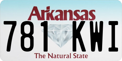 AR license plate 781KWI