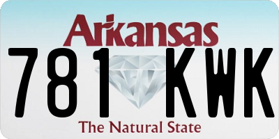 AR license plate 781KWK