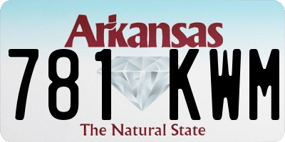 AR license plate 781KWM