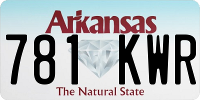 AR license plate 781KWR