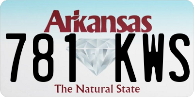 AR license plate 781KWS