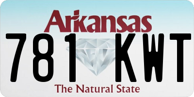 AR license plate 781KWT