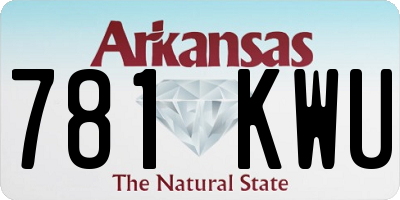 AR license plate 781KWU