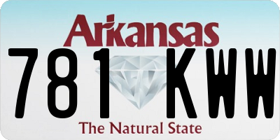 AR license plate 781KWW