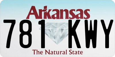 AR license plate 781KWY