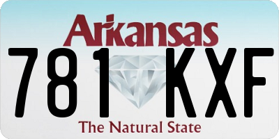 AR license plate 781KXF
