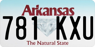 AR license plate 781KXU