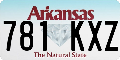AR license plate 781KXZ
