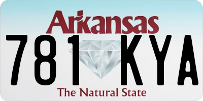 AR license plate 781KYA