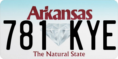 AR license plate 781KYE