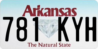 AR license plate 781KYH