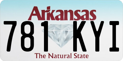 AR license plate 781KYI