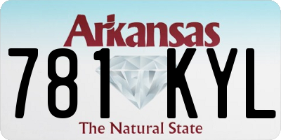 AR license plate 781KYL