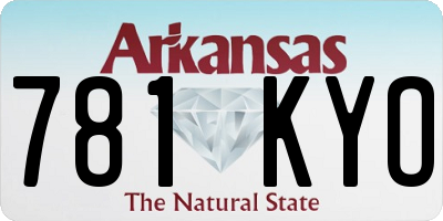 AR license plate 781KYO
