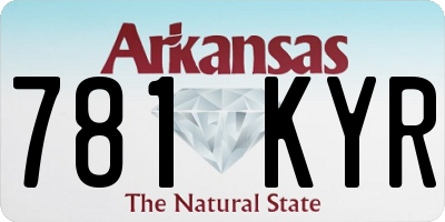 AR license plate 781KYR