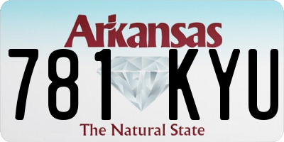 AR license plate 781KYU