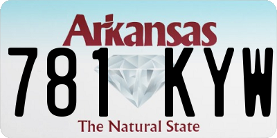 AR license plate 781KYW