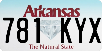 AR license plate 781KYX