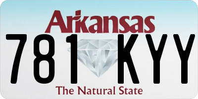 AR license plate 781KYY
