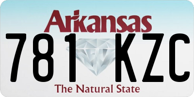 AR license plate 781KZC