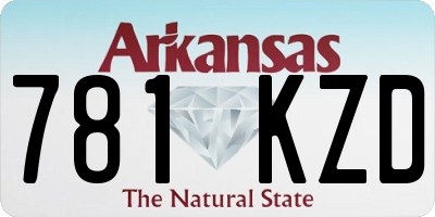 AR license plate 781KZD