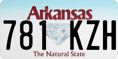 AR license plate 781KZH