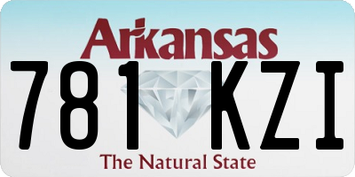 AR license plate 781KZI