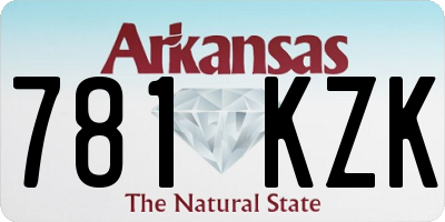 AR license plate 781KZK
