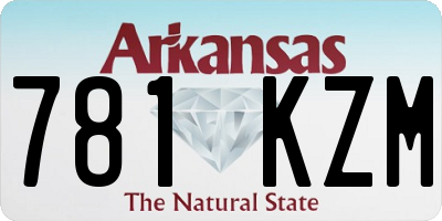AR license plate 781KZM