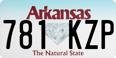 AR license plate 781KZP
