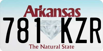 AR license plate 781KZR