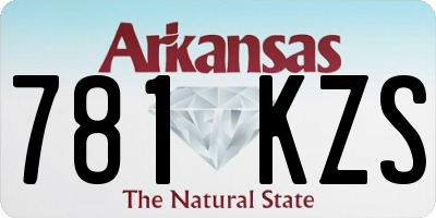 AR license plate 781KZS