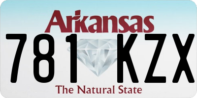 AR license plate 781KZX