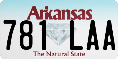 AR license plate 781LAA
