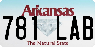 AR license plate 781LAB