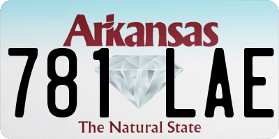 AR license plate 781LAE